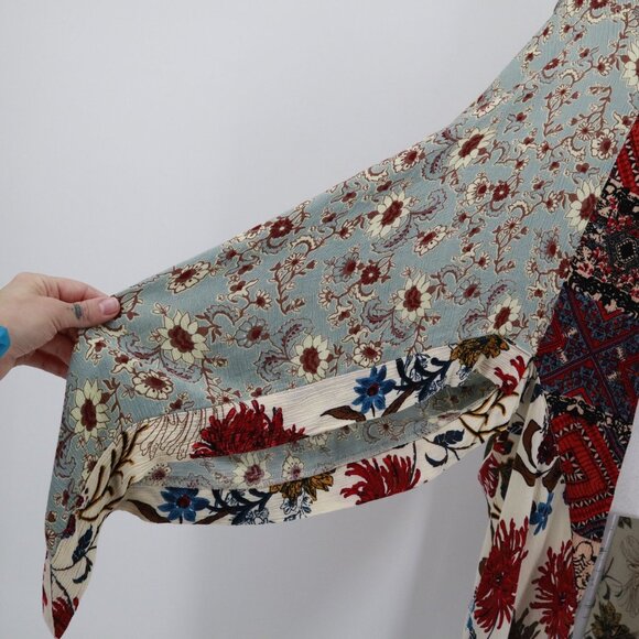 Umgee Vanilla Blossom Cardigan Womens S/M Blue Boho Eclectic Gypsy Ethnic Tribal - Picture 6 of 16